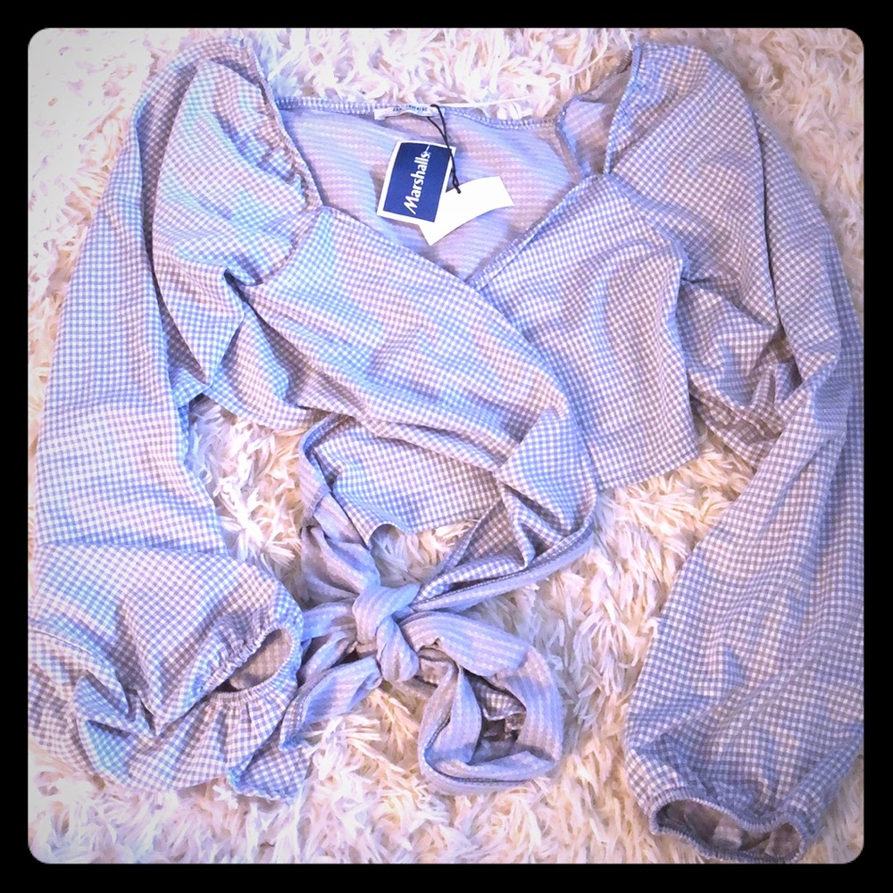 Checked crop top